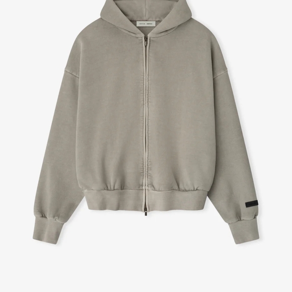 Fear of God Taupe Zip Up Hoodie